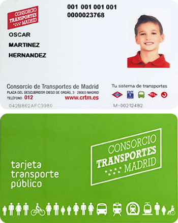 Tarjeta de transporte Personanl (TTP)